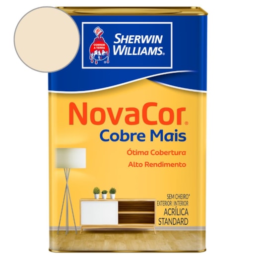 Tinta ACR Cobre Mais NovaCor Perola Sherwin Williams 18L - Imagem principal - 443aaf46-5599-4a25-aa02-45e125e549b1