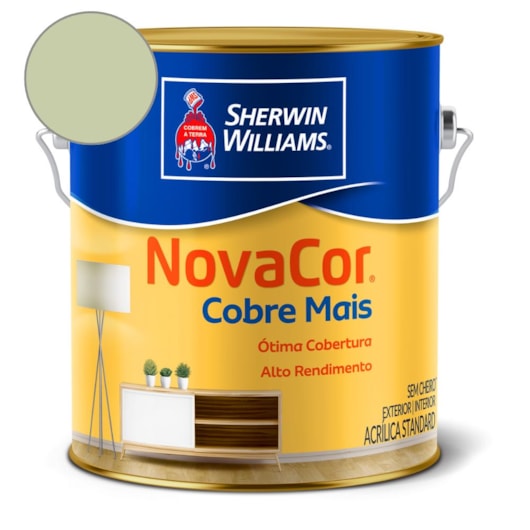 Tinta ACR Cobre Mais NovaCor Verde Campestre Sherwin Williams 3,6L - Imagem principal - 7f44075e-df1c-4f2f-a5aa-26056d11d281