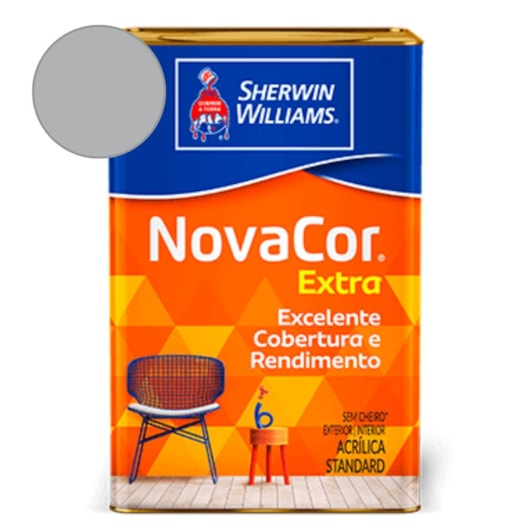 Tinta ACR Fosco Mais Rendimento Cinza Barbatana Sherwin Williams 18L - Imagem principal - 70150168-c521-469c-99c9-e86b6f101e16