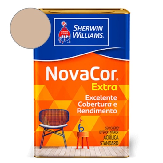 Tinta ACR Fosco Mais Rendimento NovaCor Areia Sherwin Williams 18L - Imagem principal - 136bca1a-cb71-4c98-9a34-cf162436ba01
