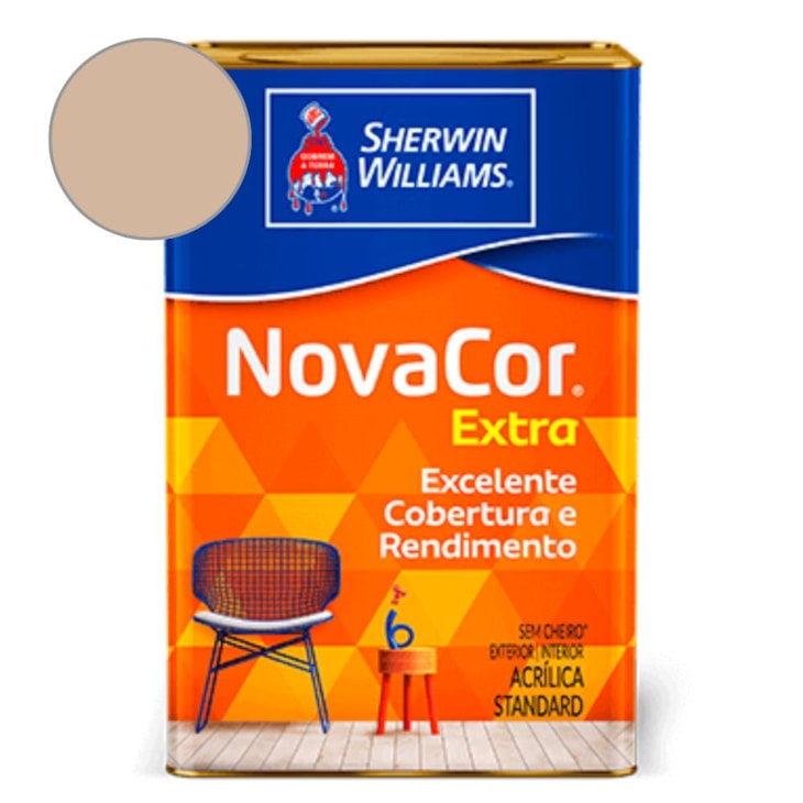 Tinta ACR Fosco Mais Rendimento NovaCor Areia Sherwin Williams 18L