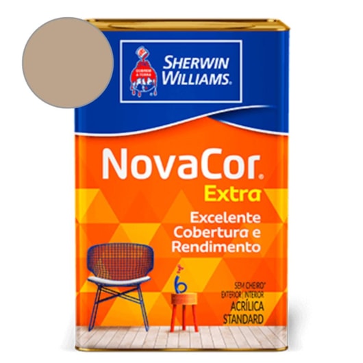 Tinta ACR Fosco Mais Rendimento NovaCor Camurca Sherwin Williams 18L - Imagem principal - 836bdefe-a5f4-4011-b973-3fa761c4b384