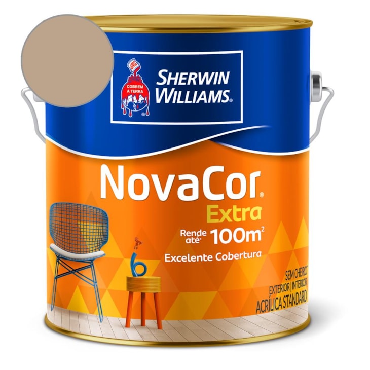 Tinta ACR Fosco Mais Rendimento NovaCor Camurça Sherwin Williams 3,6L