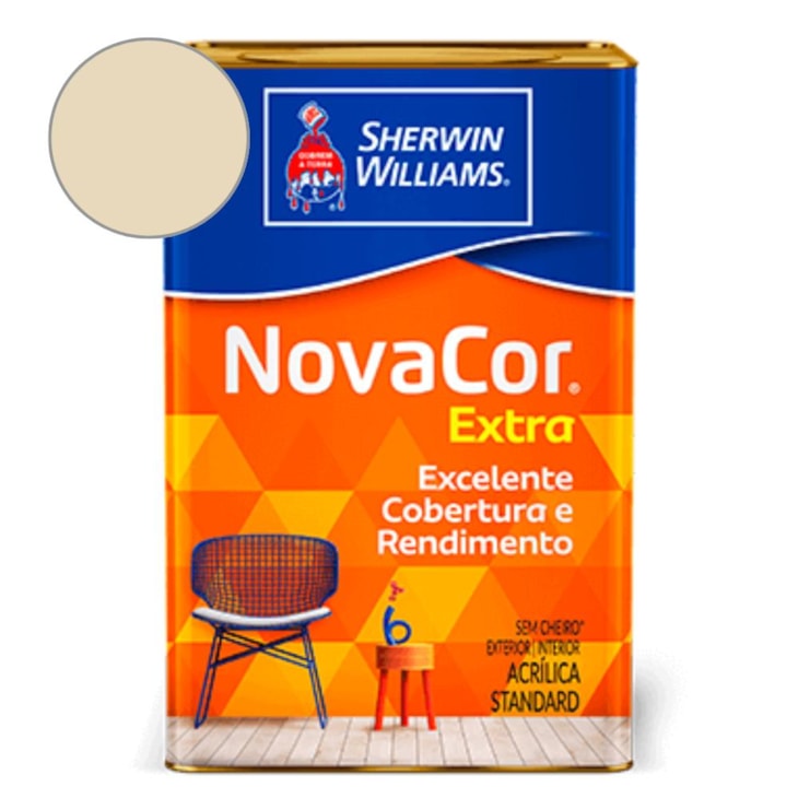 Tinta ACR Fosco Mais Rendimento NovaCor Marfim Sherwin Williams 18L