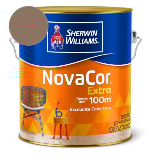 Tinta ACR Fosco Mais Rendimento NovaCor Marrom Histórico Sherwin Williams 3,6L - Imagem principal - a4d560bc-5491-4292-b990-0c8d1e86abda