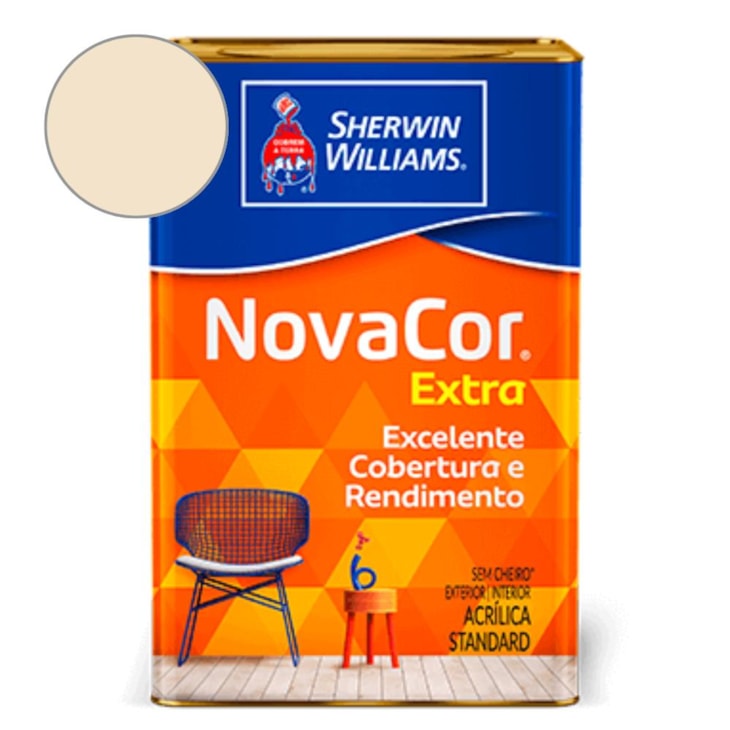 Tinta ACR Fosco Mais Rendimento NovaCor Perola Sherwin Williams 18L