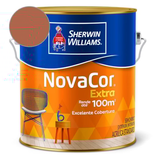 Tinta ACR Fosco Mais Rendimento NovaCor Terracota Natural  Sherwin Williams 3,6L - Imagem principal - 7cef4028-cd75-4c49-b8b7-462cce8e22b6