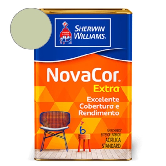 Tinta ACR Fosco Mais Rendimento NovaCor Verde Itacaré Sherwin Williams 18L - Imagem principal - 8a31423a-8c02-4ded-856a-2d3b4203567c