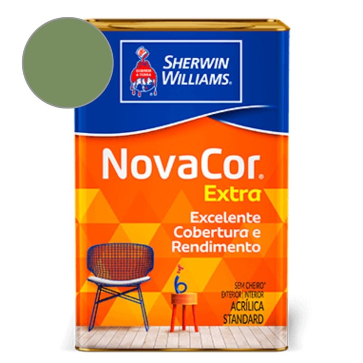 Tinta ACR Fosco Mais Rendimento NovaCor Verde Primavera Sherwin Williams 18L