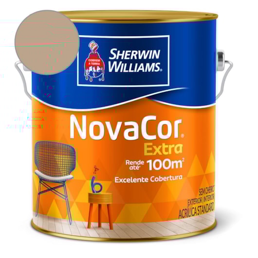 Tinta ACR Fosco Mais RendiMetaliconto NovaCor Camurça Sherwin Williams 3,6L - Imagem principal - 45b2f6df-7e3e-4962-80b7-0b6fb1d4ea87