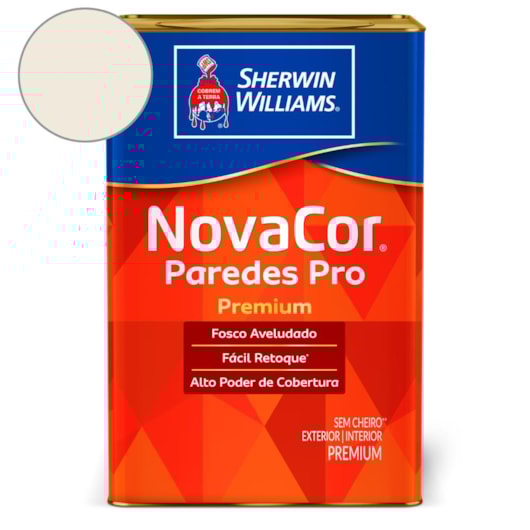 Tinta ACR Fosco Paredes Pro Bianco Sereno Sherwin Williams 18L - Imagem principal - 9375fba8-c3a6-4f48-b543-ce11fa4072ae