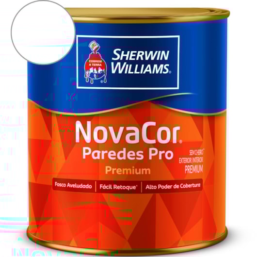 Tinta ACR Fosco Paredes Pro Branco Sherwin Williams 0,9L - Imagem principal - e404a7e0-8eff-4513-b073-d34609ddf38b
