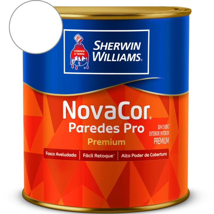 Tinta ACR Fosco Paredes Pro Branco Sherwin Williams 0,9L