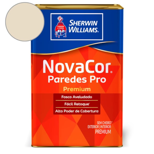 Tinta ACR Fosco Paredes Pro Palha Sherwin Williams 18L - Imagem principal - 4007bbb1-53e5-46c1-ac9b-20e60bd0019f