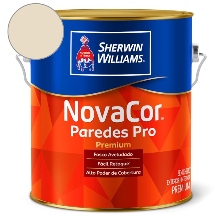 Tinta ACR Fosco Paredes Pro Palha Sherwin Williams 3,6L
