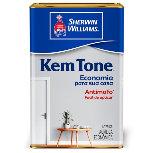 Tinta ACR Kemtone Branco Fosco Sherwin Williams 18L - Imagem principal - 4056fd0f-e4e3-44fc-a035-89bbced2c688