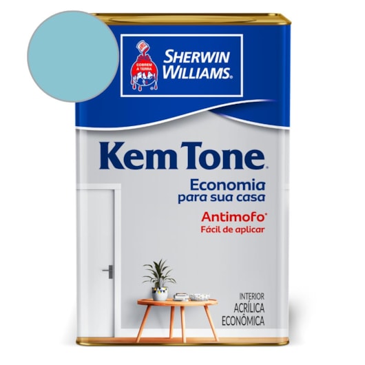 Tinta ACR KemTone Fosco Azul Ceu Sherwin Williams 18L - Imagem principal - bb3fcedf-2856-4758-aeac-94844e5e9fb9