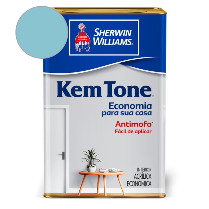 Tinta ACR KemTone Fosco Azul Ceu Sherwin Williams 18L