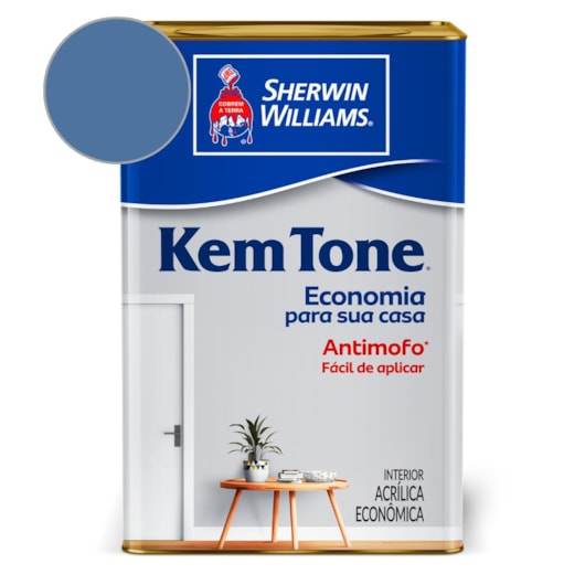 Tinta ACR KemTone Fosco Azul Indigo Sherwin Williams 18L - Imagem principal - ed37d169-de30-4df1-b5dc-ef4a3767054b