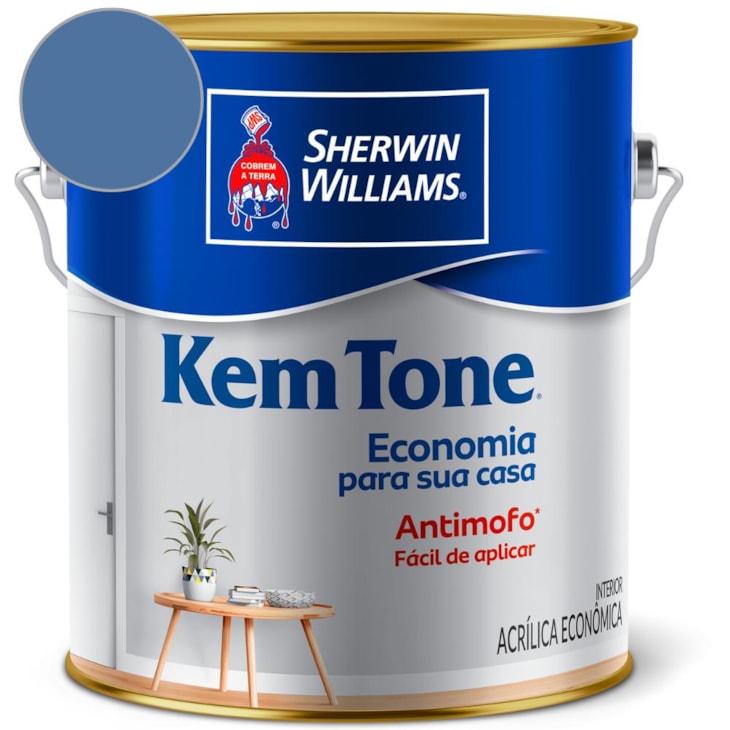 Tinta ACR Kemtone Fosco Azul Indigo Sherwin Williams 3,6L