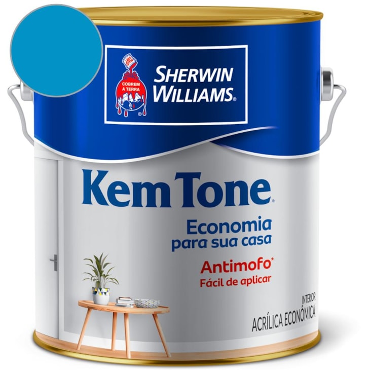 Tinta ACR Kemtone Fosco Azul Oceano Sherwin Williams 3,6L