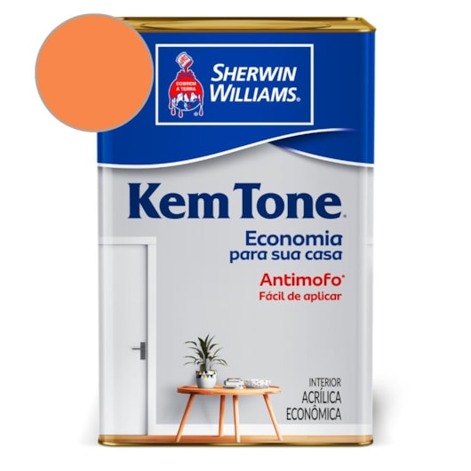 Tinta ACR Kemtone Fosco Cenoura Sherwin Williams 18L - Imagem principal - 2c1da7d3-a3cf-453a-8779-0e914879a925