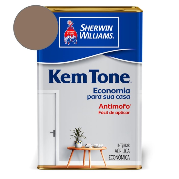 Tinta ACR Kemtone Fosco Marrom Historico Sherwin Williams 18L