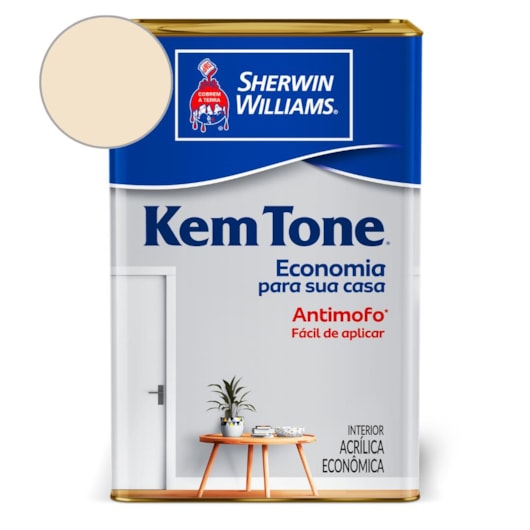 Tinta ACR Kemtone Fosco Perola Sherwin Williams 18L - Imagem principal - c70c48c0-2087-4df2-afc7-d46053c2eec9