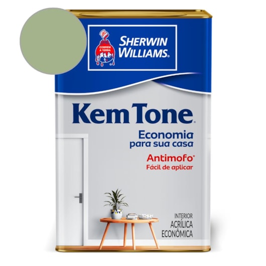Tinta ACR Kemtone Fosco Verde Kiwi Sherwin Williams 18L - Imagem principal - 417d9c80-39af-45fb-acfa-eb532e55f5ae