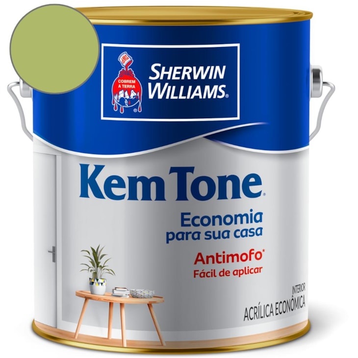 Tinta ACR Kemtone Fosco Verde Limao Sherwin Williams 3,6L