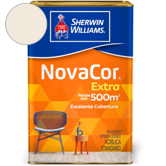 Tinta ACR Mais Rendimento NovaCor Fosco Bianco Sherwin Williams 18L - Imagem principal - ebf23fa0-d329-44aa-ac38-cb98140a983c