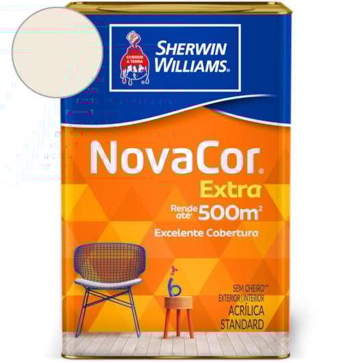 Tinta ACR Mais Rendimento NovaCor Fosco Bianco Sherwin Williams 18L - Imagem principal - e617374d-c731-4740-b4fb-93be79c65459
