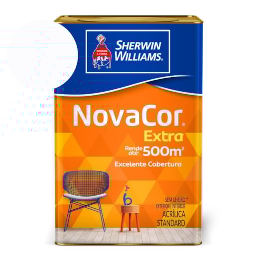 Tinta ACR Mais RendiMetaliconto NovaCor Fosco Branco Sherwin Williams 12L - Imagem principal - 2e3feeff-f6b4-4144-b5e0-b9d3d86c81ae
