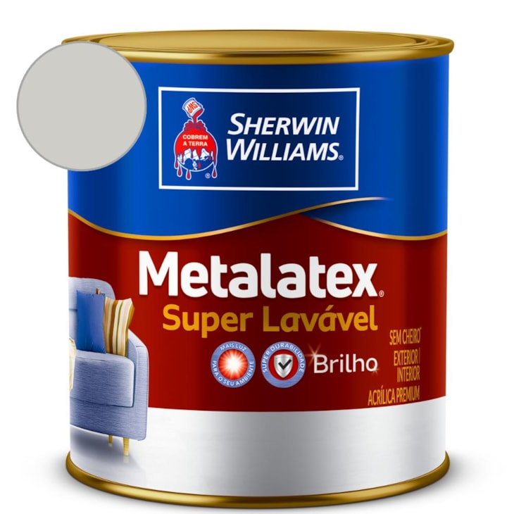 Tinta ACR Melatex Semi Brilho Elemento Cinza Sherwin Williams 3,6L