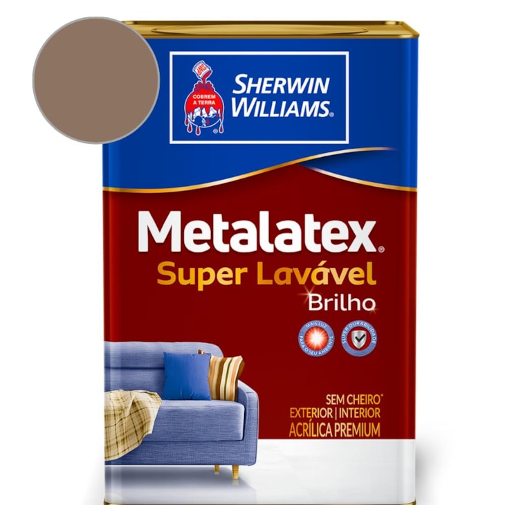 Tinta ACR Melatex Semi Brilho Marrom Historico Sherwin Williams 18L