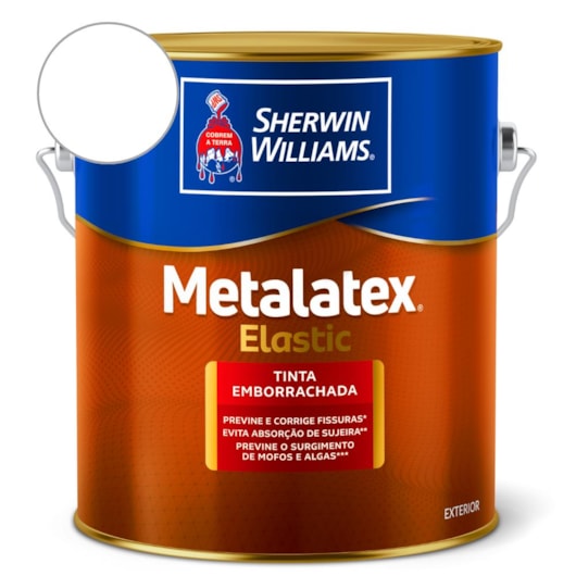 Tinta ACR Metalatex Elastic  Branco Semiacetinado Sherwin Williams 3,6L - Imagem principal - d0e9c72c-6bbb-4dc9-a281-17cb0f9ab884