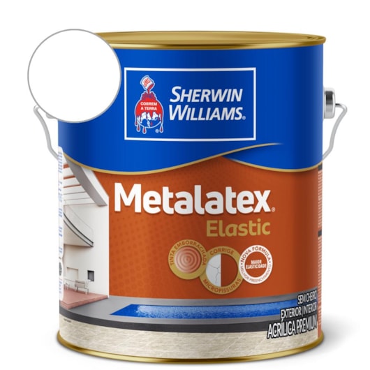 Tinta ACR Metalatex Elastic Branco Sherwin Williams 3,6L - Imagem principal - 75bd5b9e-67a8-4f97-a91b-379077595e92