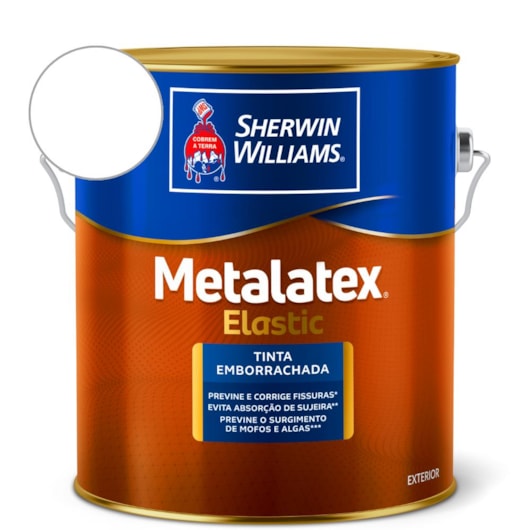 Tinta ACR Metalatex Elastic Fosco Branco Sherwin Williams 3,6L - Imagem principal - 655a9284-6fed-4a37-b6bd-64db19ff4875