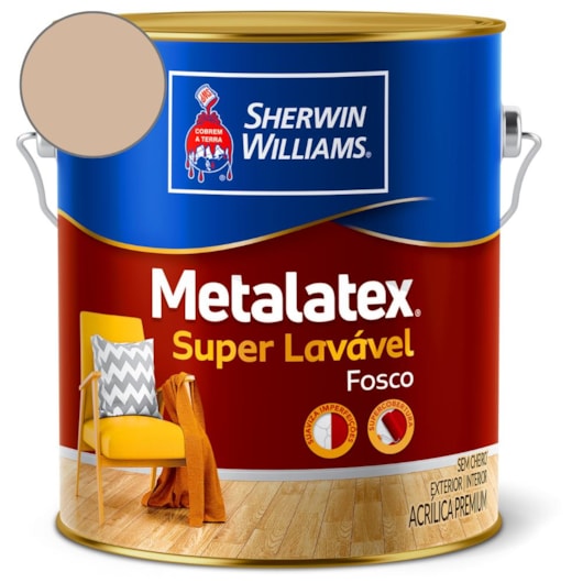 Tinta ACR Metalatex Fosco Areia Sherwin Williams 3,6L - Imagem principal - be931498-fd3a-4439-b776-38af952784f3