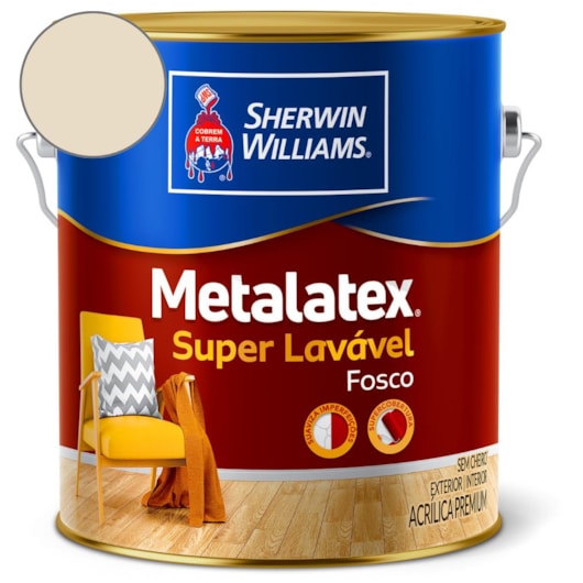 Tinta ACR Metalatex Fosco Palha Sherwin Williams 3,6L - Imagem principal - db387b29-c328-4ee9-ba1d-ceb11268513a