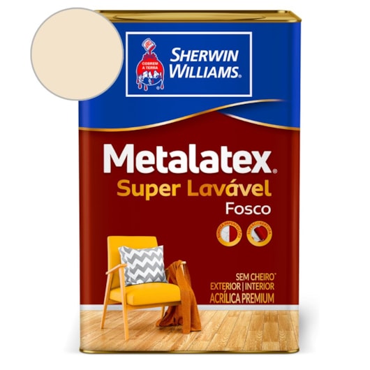 Tinta ACR Metalatex Fosco Perola Sherwin Williams 18L - Imagem principal - 3823c1ee-fd41-425b-9e33-fafcd6048e73
