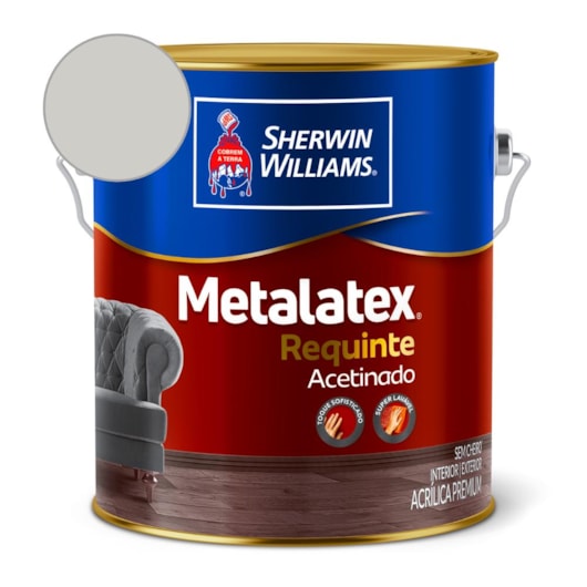 Tinta ACR Metalatex Requinte Super Lavável Elemento Cinza Sherwin Williams 3,6L - Imagem principal - 6eb9ddbc-98e1-478f-b5c3-b68914bf3070
