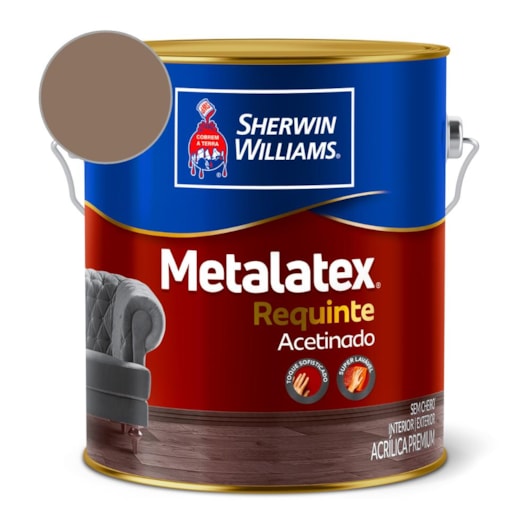 Tinta ACR Metalatex Requinte Super Lavável  Marrom Historico Sherwin Willliams 3,6L - Imagem principal - 7a1bb740-d890-48f8-80a4-454ce8e009fb