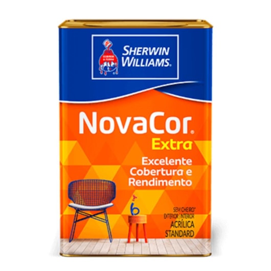 Tinta ACR NovaCor Mais Rendimento Fosco Branco Sherwin Williams 18L - Imagem principal - d91bdfdd-7378-4412-9438-b977df35232f