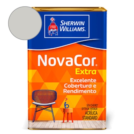 Tinta ACR Semi Brilho Mais Rendimentos Elemento Cinza Sherwin Williams 18L - Imagem principal - 13d3fae6-8992-4ef0-b695-2cdfbd4e57e2