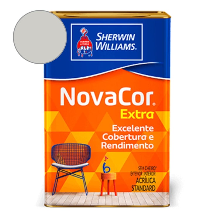 Tinta ACR Semi Brilho Mais Rendimentos Elemento Cinza Sherwin Williams 18L