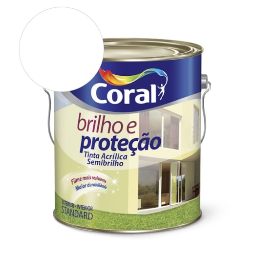 Tinta Acrílica Brilho E Proteção Semi-brilho Branco 3.6l Coral - Imagem principal - 7549176c-147d-4445-8523-4c72791971b7