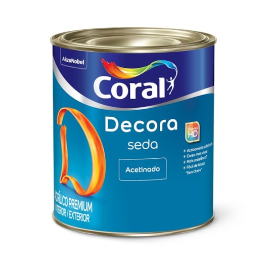 Tinta Acrílica Decora Acetinado Base P 800ml Coral - Imagem principal - 1ba7dccf-9493-4d5e-b2e7-c26dd32672b7