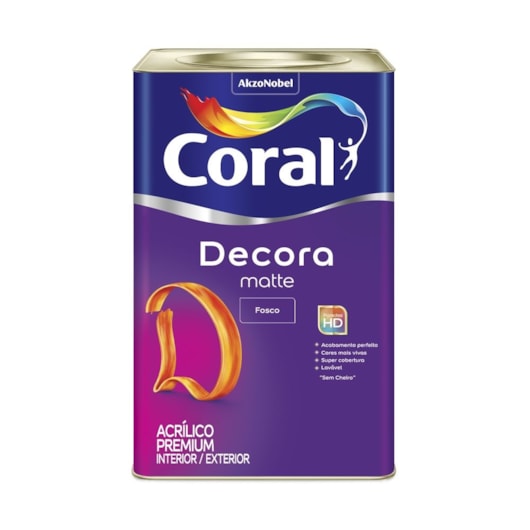 Tinta Acrílica Decora Fosco Base Mf 16l Coral - Imagem principal - 12b6e3fb-32cb-4088-a4d6-4a5258db700b