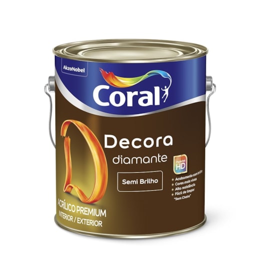 Tinta Acrílica Decora Semi Brilho Base P 3,2l Coral - Imagem principal - 6062a830-b60c-4e40-a6f4-7581b9f5e300